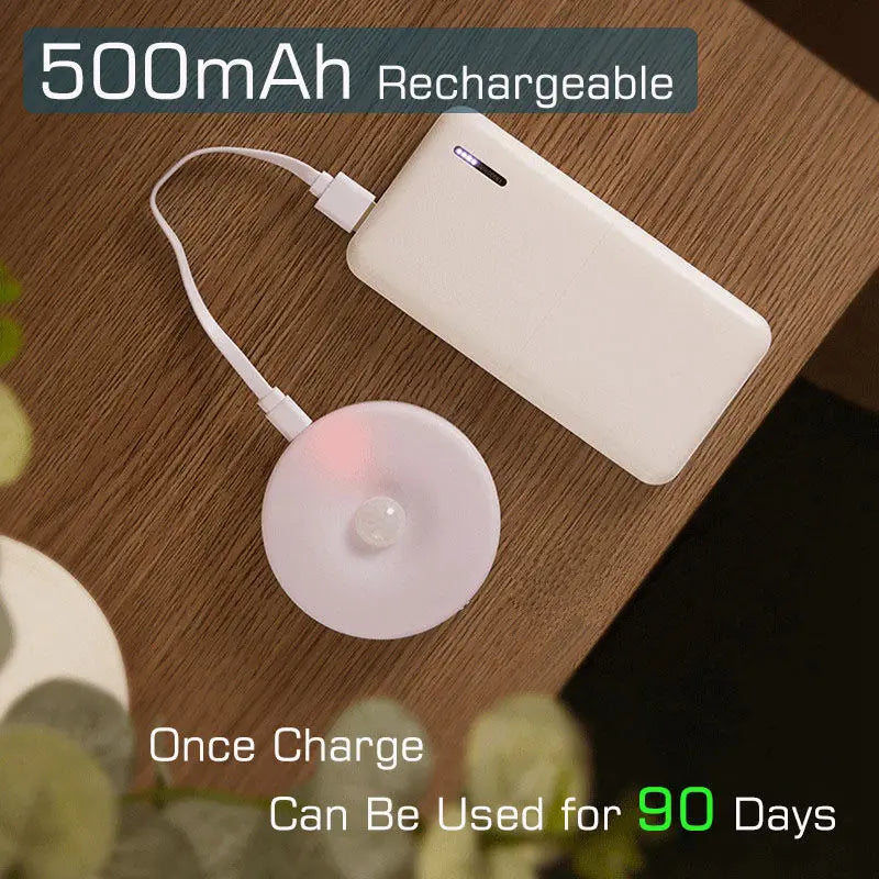 🌙 Motion Sensor Night Light – USB Rechargeable, Auto On/Off, Perfect for Bedroom, Kitchen & Hallway