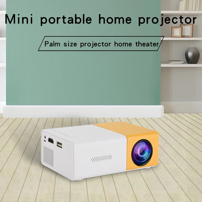 YG300 Mini Portable Projector – HD Home Cinema, USB & HDMI, Indoor & Outdoor