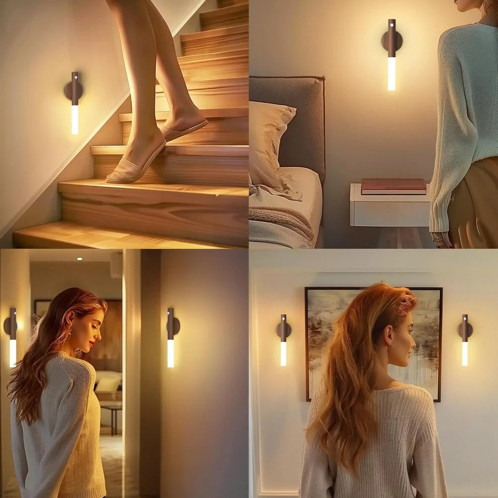 Magnetic LED Wall Light – Motion Sensor, USB Rechargeable, Warm & Cool White