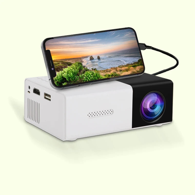 YG300 Mini Portable Projector – HD Home Cinema, USB & HDMI, Indoor & Outdoor